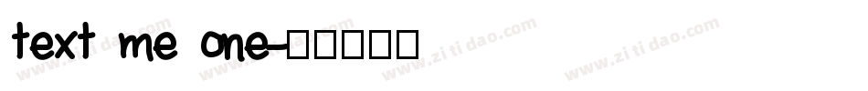text me one字体转换